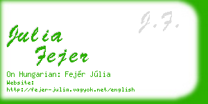 julia fejer business card
