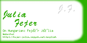 julia fejer business card